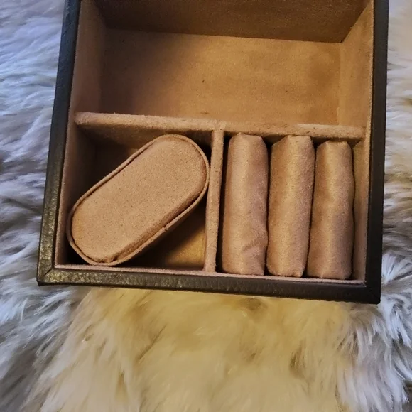 Pottery Barn Colby Leather Travel Box "Espresso" EUC - Picture 7 of 11